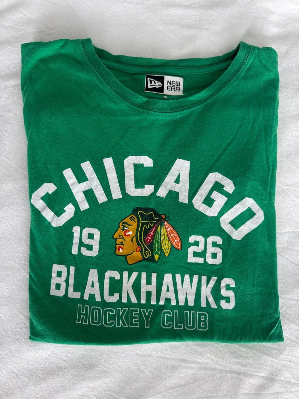 New Era Green Chicago Blackhawks Graphic Tee